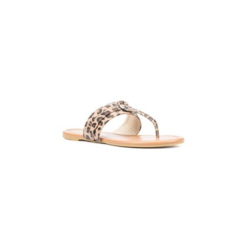 New York & Company Womens Jacklyn Leopard Ring Sandal