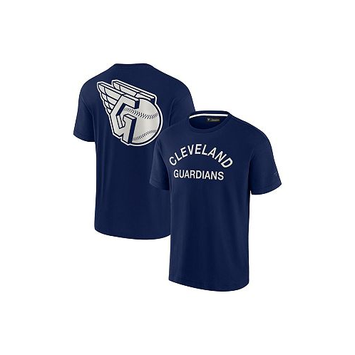 Fanatics Signature Mens and Womens Navy Cleveland Guardians Super Soft Short Sleeve T-shirt
