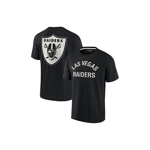 Fanatics Signature Mens and Womens Black Las Vegas Raiders Super Soft Short Sleeve T-shirt