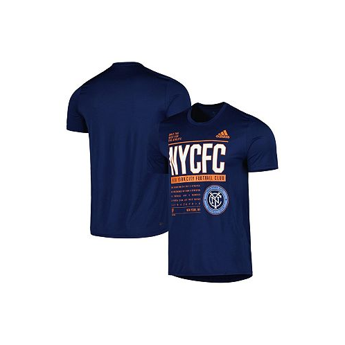 Adidas Mens Navy New York City FC Club DNA Performance T-shirt