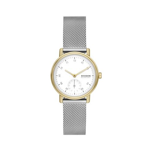 Skagen Womens Kuppel Lille Quartz Three Hand Silver-Tone Stainless Steel Watch 32mm