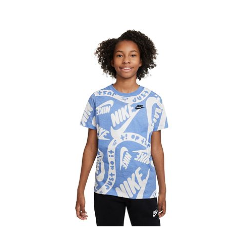 Nike Big Kids Sportswear Relaxed-Fit Logo T-Shirt