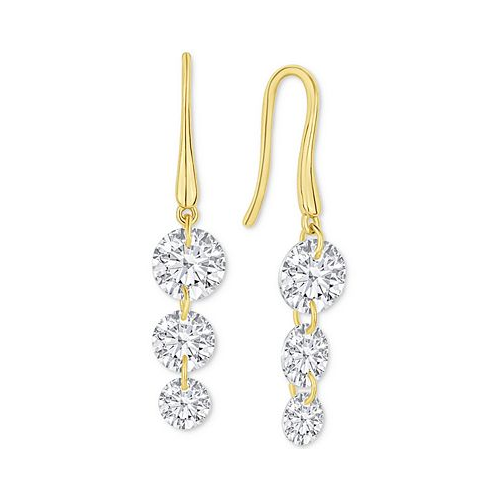 And Now This Cubic Zirconia Graduated Linear Drop Earrings