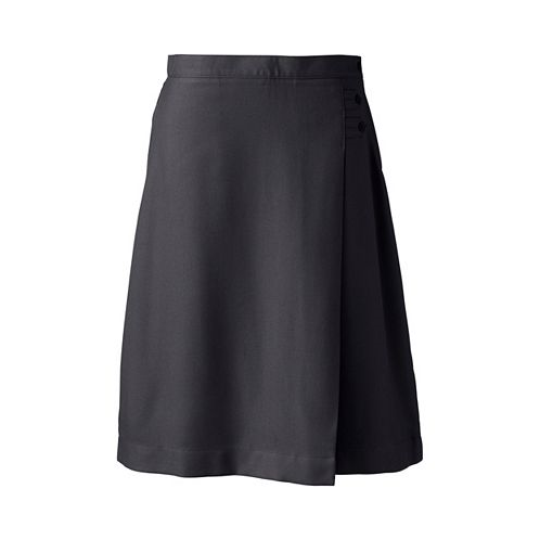 Lands End Plus Size School Uniform Solid A-line Skirt Below the Knee