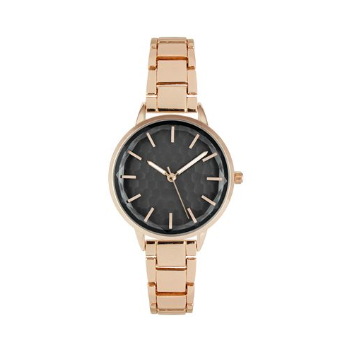 I.N.C. International Concepts Womens Rose Gold-Tone Bracelet Watch 34mm