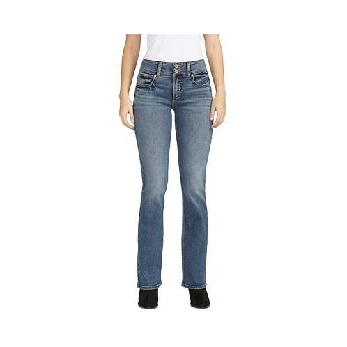 Silver Jeans Co. Womens Suki Mid-Rise Curvy-Fit Slim Bootcut Jeans
