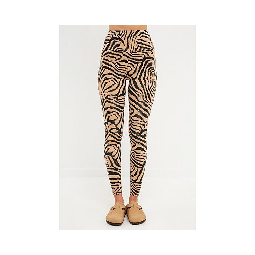 Grey Lab Womens Animal Print Leggings