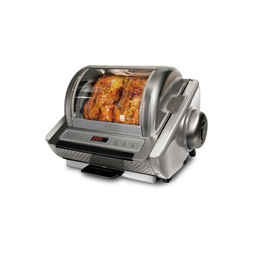Ronco EZ-Store Rotisserie Oven Large Capacity (15lbs) Countertop Oven Multi-Purpose Basket for Versatile Cooking Digital Controls & Compact Storage