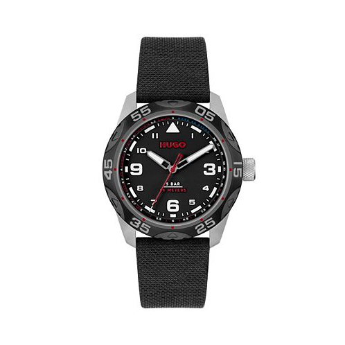 Hugo Boss Mens Trek Quartz Woven Nylon Black Watch 42mm