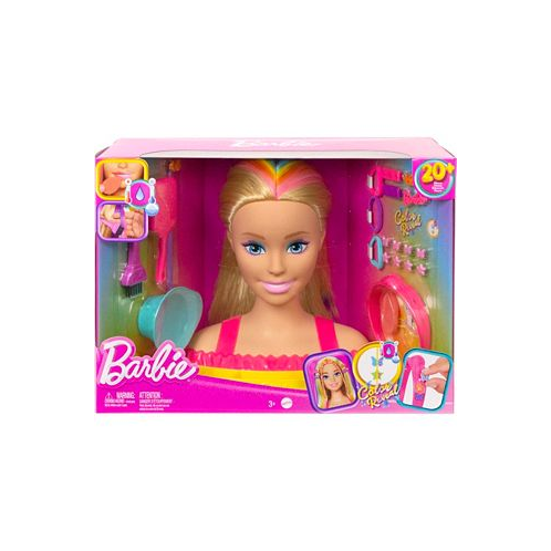 Deluxe Styling Head Barbie Totally Hair Blonde Rainbow Hair