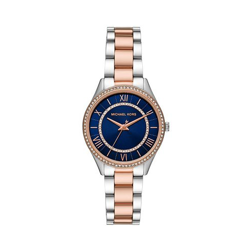 Michael Kors Womens Lauryn Three-Hand Two-Tone Stainless Steel Watch 33mm