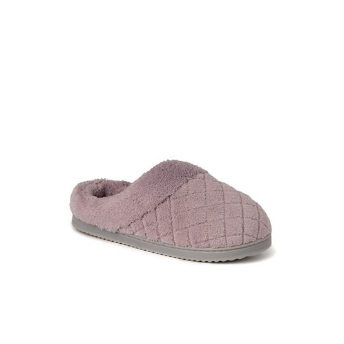 Dearfoams Womens Libby Quilted Terry Clog Slippers