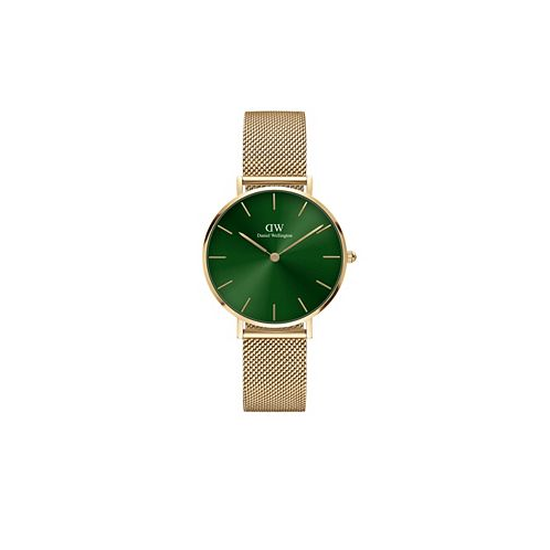 Daniel Wellington Womens Petite Emerald 23K Gold PVD Plated Stainless Steel Watch 32mm