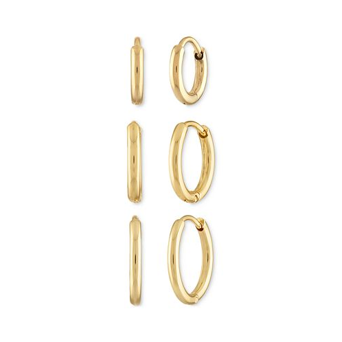 BEN ONI Kat 3 Pair Huggie Hoop Earrings Set