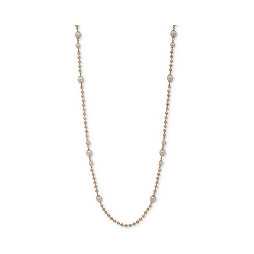 Anne Klein Gold-Tone & Imitation Pearl Beaded Strand Necklace 42 + 3 extender