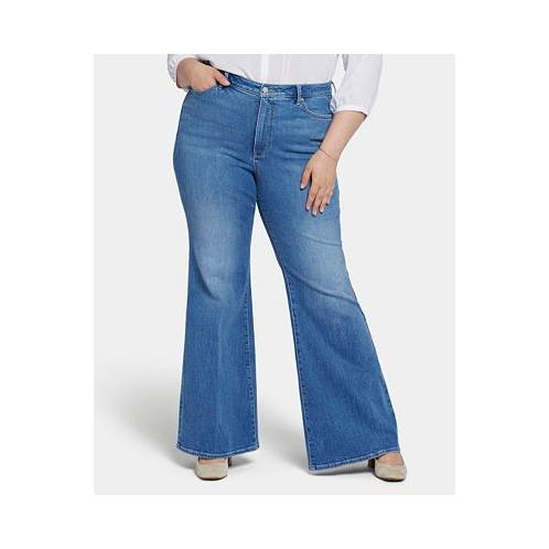 NYDJ Plus Size Mia Palazzo Flared Jeans