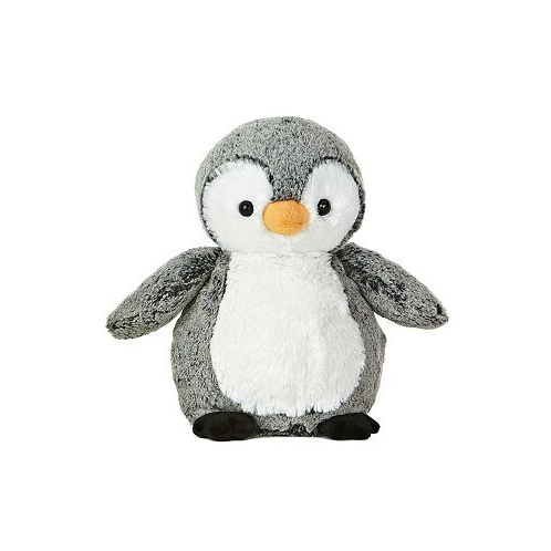 Aurora Medium Perky Penguin Sweet & Softer Snuggly Plush Toy Gray 9.5