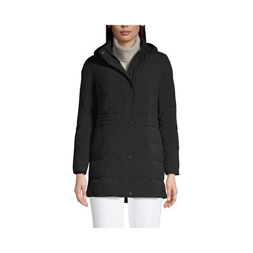 Lands End Womens Quilted Stretch Down Coat