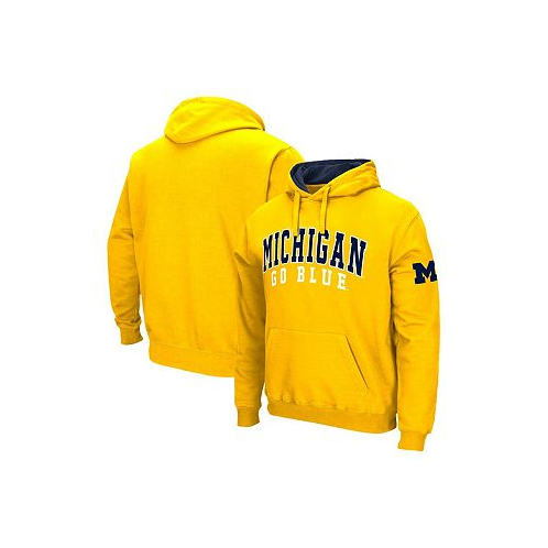 Colosseum Mens Michigan Wolverines Double Arch Pullover Hoodie