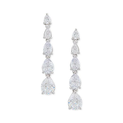 Arabella Cubic Zirconia Graduated Linear Earrings in Sterling Silver (8 ct. t.w.)