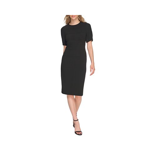 Tommy Hilfiger Womens Short-Sleeve Sheath Dress