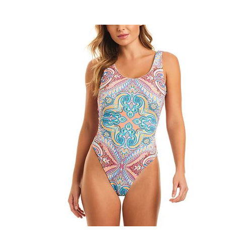 Jessica Simpson Womens Printed One-Piece Swimsuit
