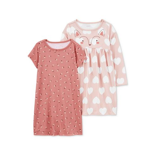 Carters Big Girls Printed Nightgowns Pack of 2