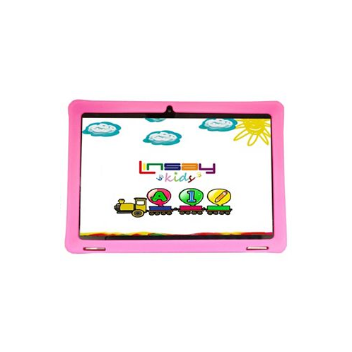 LINSAY New 10.1 Kids Funny Wi-Fi Tablet Pc Android 13 Dual Camera with Defender Case