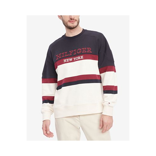 Tommy Hilfiger Mens Monotype Colorblock Sweatshirt
