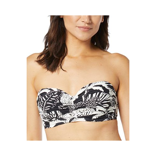 Coco Reef Womens Charisma Printed Bra-Sized Pleated Bikini Top