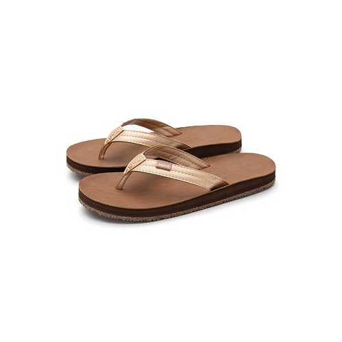 Feelgoodz Women s Zensole Slim Kinderz Faux Leather Flip-Flop Thong Sandals