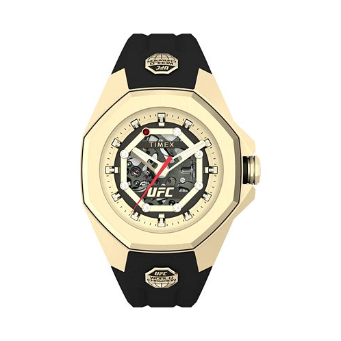 Timex UFC Mens Pro Automatic Black Polyurethane Watch 45mm