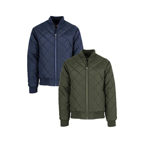 Spire By Galaxy Mens Quilted Bomber Jacket Pack of 2