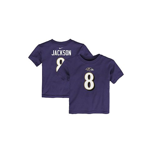 Nike Toddler Boys and Girls Lamar Jackson Purple Baltimore Ravens Player Name and Number T-shirt