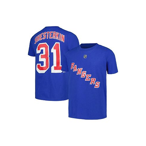 Outerstuff Big Boys Igor Shesterkin Blue New York Rangers Player Name and Number T-shirt