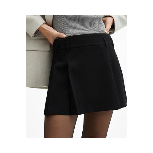 MANGO Womens Pleated Mini-Skirt