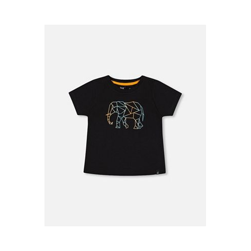 Deux par Deux Boy Organic Cotton T-Shirt With Print Black - Toddler Child