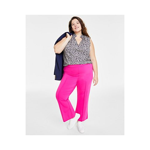 On 34th Trendy Plus Size Ponte Kick-Flare Ankle Pants Regular and Short Length