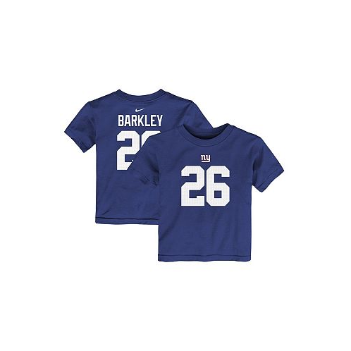 Nike Toddler Boys and Girls Saquon Barkley Royal New York Giants Player Name and Number T-shirt