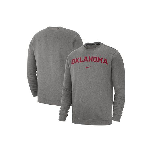 Nike Mens Heather Gray Oklahoma Sooners Club Fleece Sweatshirt