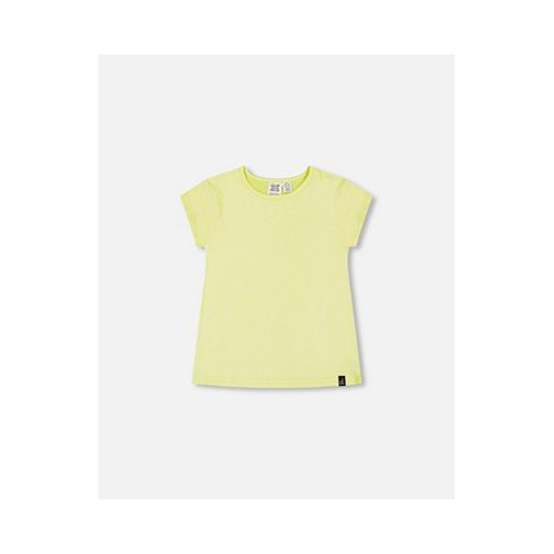 Deux par Deux Girl Bright Shiny Rib T-Shirt Lime - Child