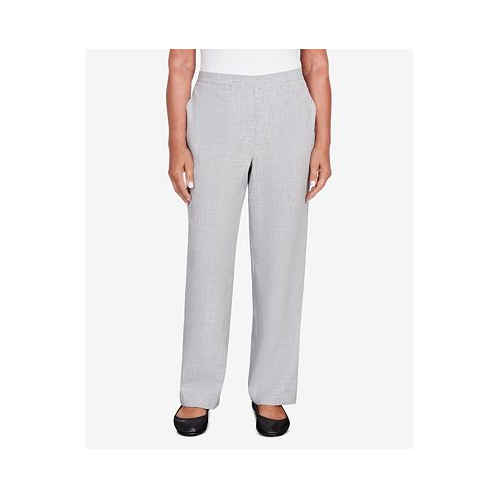 Alfred Dunner Womens Isnt It Romantic Plaid Pull On Average Length Pants