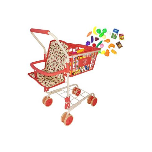 The New York Doll Collection Toy Shopping Cart Floral