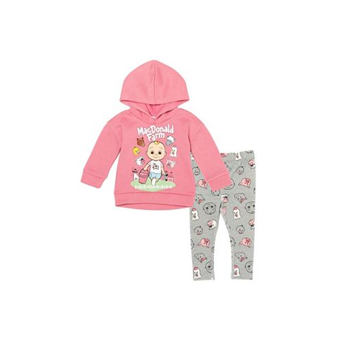 CoComelon JJ Fleece Pullover Hoodie and Pants Outfit Set Toddler| Child Girls