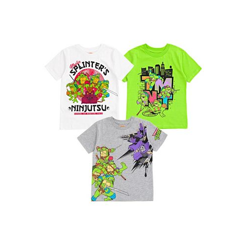 TEENAGE MUTANT NINJA TURTLES Leonardo Michelangelo Donatello Raphael 3 Pack T-Shirts Toddler |Child Boys
