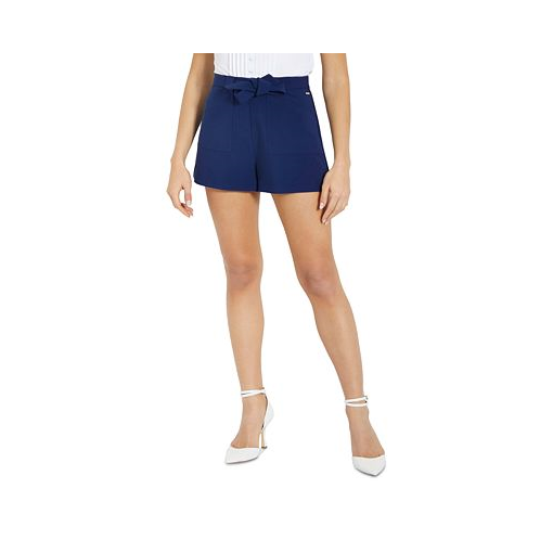 GUESS Womens Valentina Belted High Rise Shorts
