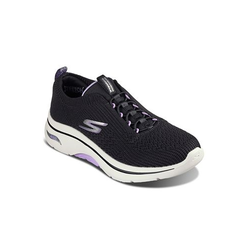 Skechers Womens GO WALK Arch Fit- Crystal Waves Walking Sneakers from Finish Line