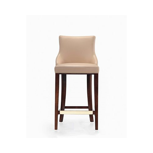 Manhattan Comfort Shubert Leatherette Upholstered Beech Wood Barstool