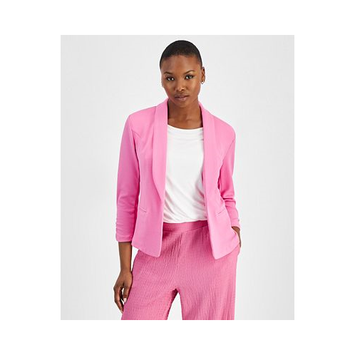 Bar III Petite 3/4-Sleeve Shawl-Collar Blazer