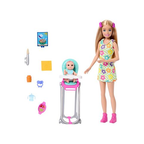 Barbie Skipper Babysitters Inc. and Play Set Includes Doll with Blonde Hair Baby and Mealtime Accessories 10 Piece Set